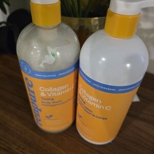 Collagen & Vitamin C Body Wash  And Body Lotion - Yellow